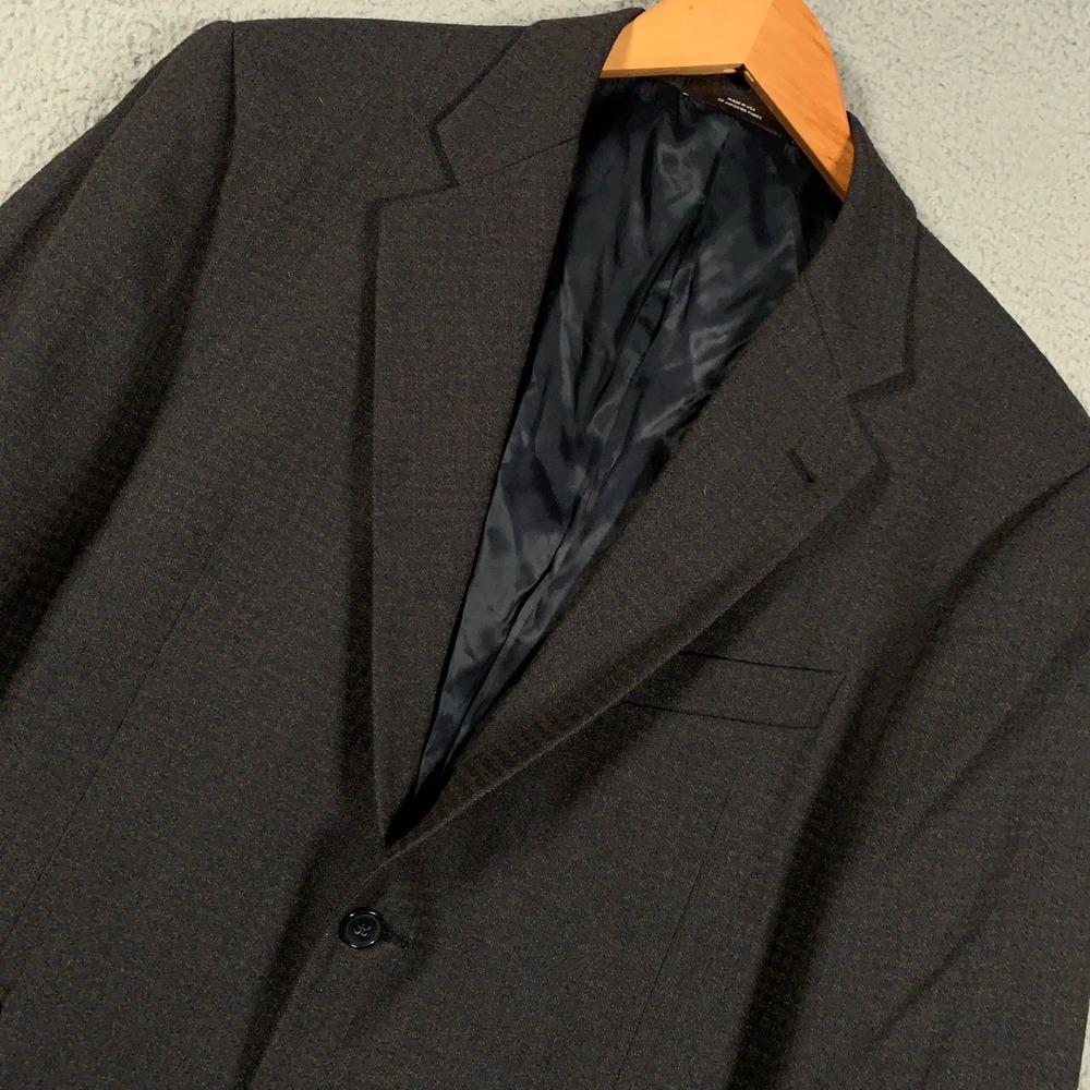 Joseph Abboud Lambswool Sport Coat Mens 42S Brown Blazer Two Button USA Jacket